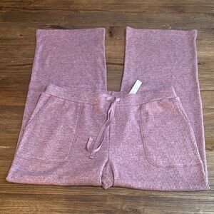 Soma Cozy Ribbed Lounge Pants in Dusty Rose